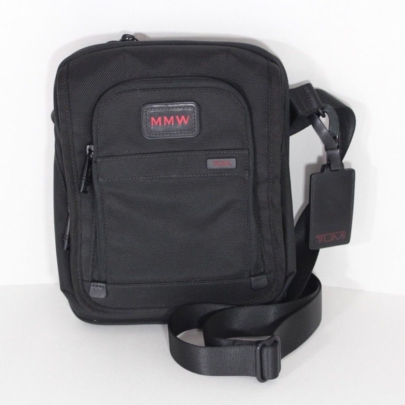 tumi bag initials